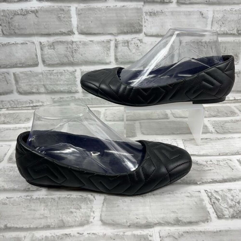 London Rag Janice Women's Size 7 Black Slip On Closed Toe Quilted Ballet Flats
